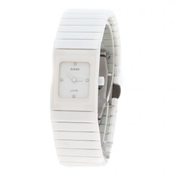 Pre Owned Rado White Ceramica Jubile 01.963.0713.3.070 Women's Wristwatch 19 mm