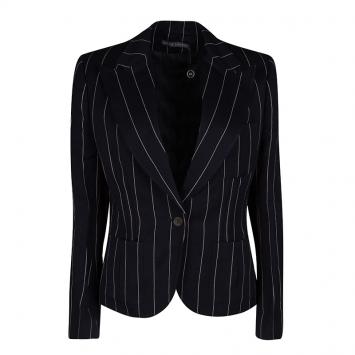 Pre Owned Ralph Lauren Navy Blue Striped Blazer L