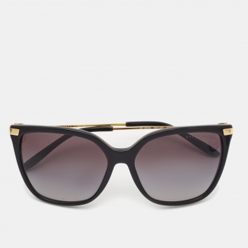 Pre Owned Ralph Lauren Black/Gold Gradient RL 8209 Square Sunglasses