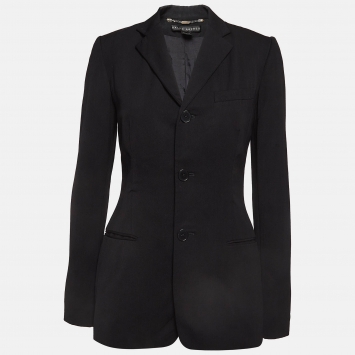 مملوكة مسبقًا Ralph Lauren Black Wool Single Breasted Blazer S