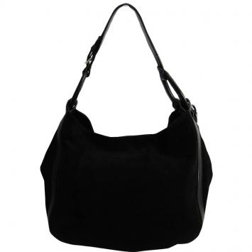 Pre Owned Ralph Lauren Black Nubuck Leather Shoulder Bag