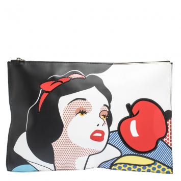 Pre Owned RED Valentino Multicolor Snow White Leather Clutch