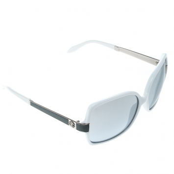 Pre Owned Roberto Cavalli White/Grey Gradient Albizia 648S Oversize Square Sunglasses