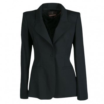 Pre Owned Roberto Cavalli Black Wool Tailored Blazer M