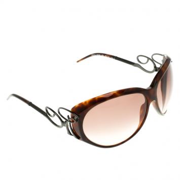 Pre Owned Roberto Cavalli Brown Black RC 320 Autolico Sunglasses