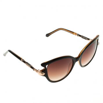 Pre Owned Roberto Cavalli Brown RC981/S Cat Eye Sunglasses 