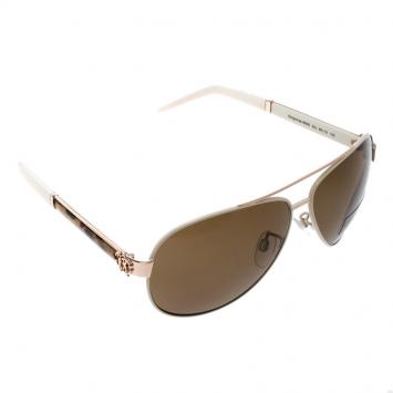 Pre Owned Roberto Cavalli Brown Gorgonea Aviator Sunglasses