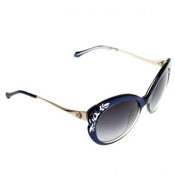 Pre Owned Roberto Cavalli Blue Homam 900S Cat eye Sunglasses