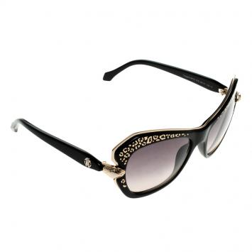 Pre Owned Roberto Cavalli Black Taygeta 981S Cateye Sunglasses