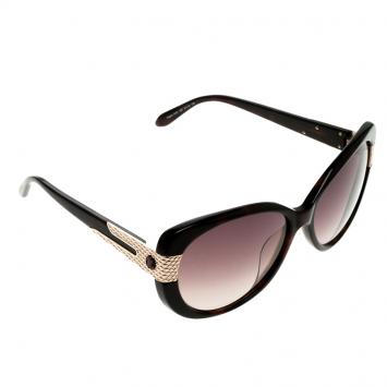 Pre Owned Roberto Cavalli Brown Fesdu 754T Over-sized Sunglasses