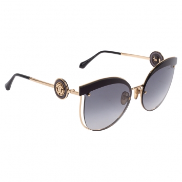 Pre Owned Roberto Cavalli Black & Gold / Smoke Gradient 1088 Cat Eye Sunglasses