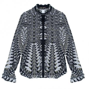 Pre Owned Roberto Cavalli Snake Print Top M