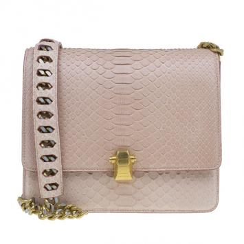 Pre Owned Roberto Cavalli Pink Python Hera Crossbody