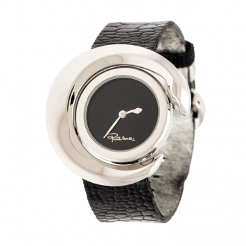 Pre Owned Roberto Cavalli Black Stainless Steel 7251113015 Women's Wristwatch  26 mm