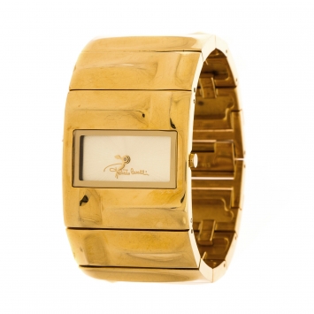 Pre Owned Roberto Cavalli Gold Plated Stainless Steel 7253270017 Women's Wristwatch 32 mm
