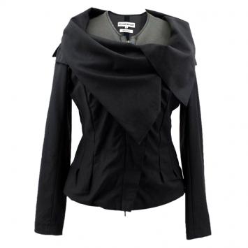 Pre Owned Roland Mouret Black Layered Wool Jacket L