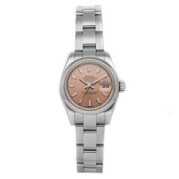 Pre Owned Rolex Pink Stainless Steel Datejust 179160 Women's Wristwatch 26 MM