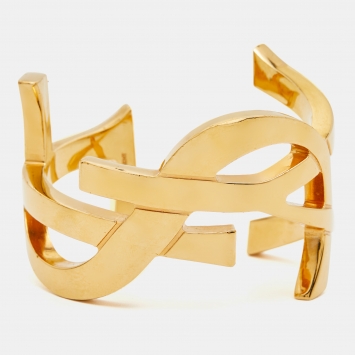 Pre Owned Saint Laurent Opyum Gold Tone Bracelet