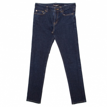Pre Owned Saint Laurent Paris Indigo Dark Wash Denim Skinny Jeans S