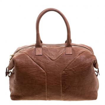 Pre Owned Saint Laurent Brown Leather Medium Easy Y Bag
