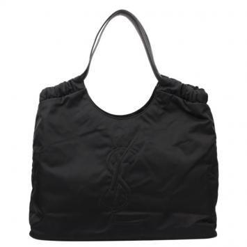 Pre Owned Saint Laurent Paris Black Nylon Shoulder Bag
