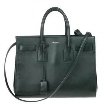 Pre Owned Saint Laurent Paris Green Sac de Jour Tote