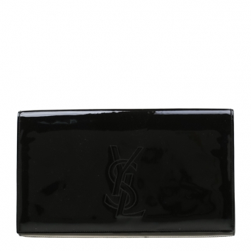 Pre Owned Saint Laurent Black Patent Leather Belle De Jour Flap Clutch
