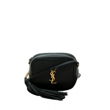 Pre Owned Saint Laurent Paris Dark Green Leather Blogger Crossbody Bag