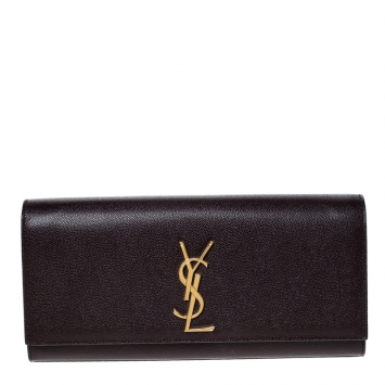 Pre Owned Saint Laurent Paris Burgundy Kate Clutch
