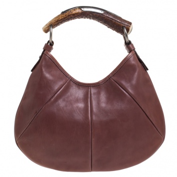 Pre Owned Saint Laurent Old Rose Leather Small Mombasa Hobo 