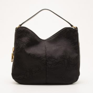 Pre Owned Yves Saint Laurent Black Monogram 'The Zip' Hobo