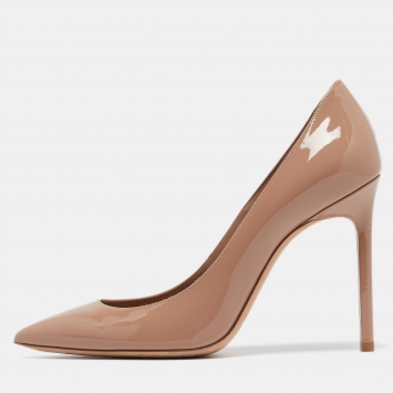 Pre Owned Saint Laurent Beige Patent Beige  Anja Pumps Size 36