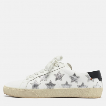 Pre Owned Saint Laurent White  Leather Court Classic Sneakers Size 37