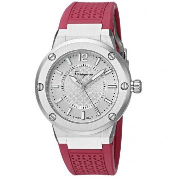 Pre Owned Salvatore Ferragamo Silver Stainless Steel FIG010015 Women's Wristwatch 33MM