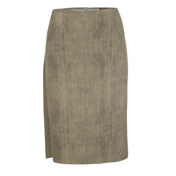 Pre Owned Salvatore Ferragamo Vintage Brown Printed Skirt L