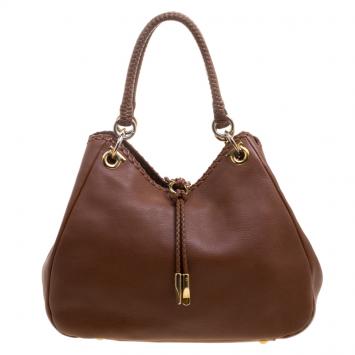 Pre Owned Salvatore Ferragamo Brown Leather Tote