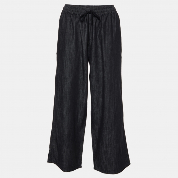 Pre Owned See by Chloe Black Denim Wide Leg Trousers M