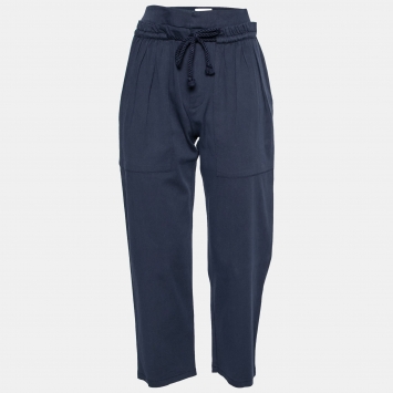 Pre Owned See by Chloe Navy Blue Straight Leg Cargo Pants M