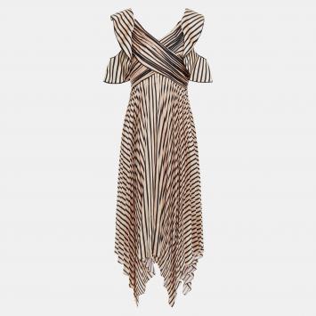Pre Owned Self Portrait Polyester Midi Dress 10