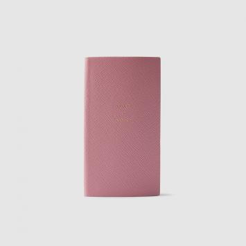 Pre Owned Smythson Pink Panama Make It Happen Leather Notebook