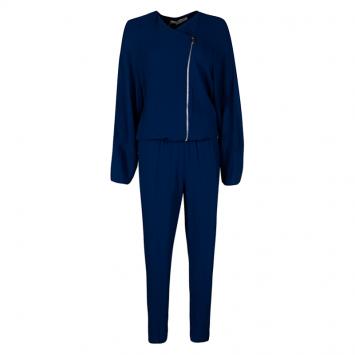 Pre Owned Stella McCartney FW'14 Navy Blue Zip Detail Brooke Jumpsuit S