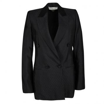 Pre Owned Stella McCartney Black Diamond Jacquard Blazer S