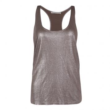 Pre Owned Stella McCartney Metallic Racer Back Tank Top S