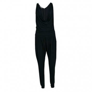 Pre Owned Stella McCartney Black Draped Racer Back Detail Jumpsuit S