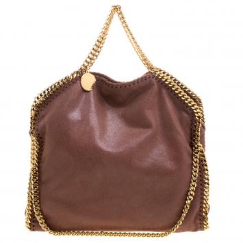 Pre Owned Stella McCartney Copper Faux Leather Falabella Tote