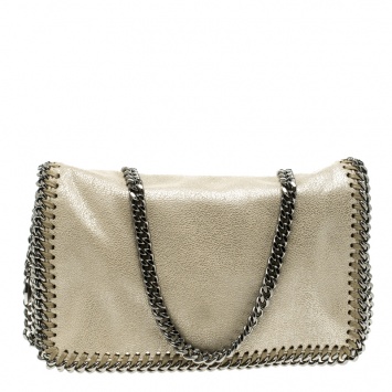 Pre Owned Stella McCartney Cream Leather Falabella Crossbody Bag