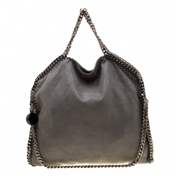 Pre Owned Stella McCartney Grey Faux Leather Small Falabella Tote