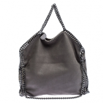 Pre Owned Stella McCartney Grey Faux Leather Small Falabella Tote