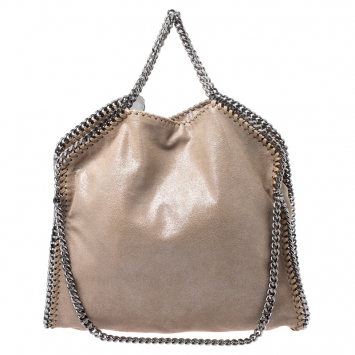 Pre Owned Stella McCartney Beige Faux Leather Small Falabella Tote