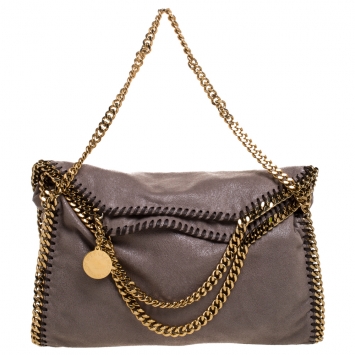 Pre Owned Stella McCartney Light Brown Faux Leather Falabella Tote